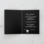 卒業式グリーティングカード。お前がやったタイポグラフィ カード (内部)