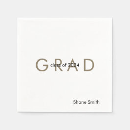 卒業式コンテンポラリーパーソナライズされた紙ナプキン スタンダードカクテルナプキン