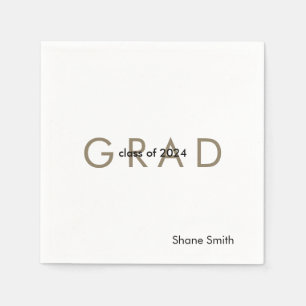 卒業式コンテンポラリーパーソナライズされた紙ナプキン スタンダードカクテルナプキン