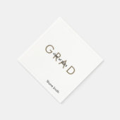卒業式コンテンポラリーパーソナライズされた紙ナプキン スタンダードカクテルナプキン (角)