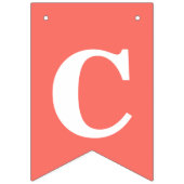 卒業式コーラルピンク金ゴールドカスタム学年 バンティングフラッグ (第2の旗)