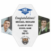 卒業式サッカーカスタムの写真と名前キープサケ サッカーボール (フラット)