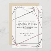 卒業式サンキュージオメトリックデザイン サンキューカード (正面/裏面)