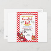 卒業式ザリガニ煮沸パーティの招待状 インビテーションポストカード (正面/裏面)