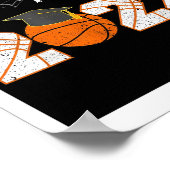 卒業式シニアバスケットボール選手のポスター ポスター (角)