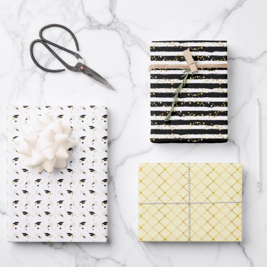 卒業式シャイントリオ3 ラッピングペーパーシート (正面)