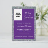 卒業式シルバーキラパープル 案内状 (スタンド正面)