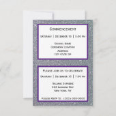 卒業式シルバーキラパープル 案内状 (裏面)