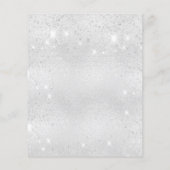 卒業式シルバーグリッターモダン予算の招待 チラシ (裏面)