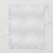 卒業式シルバーライトブルー予算の招待状 チラシ (裏面)