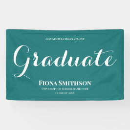 卒業式シンプルエレガント緑野外 横断幕