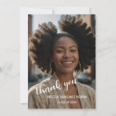 卒業式シンプルスクリプトサンキューカード サンキューカード (正面)