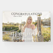 卒業式シンプルパーティのサインカスタム写真 横断幕 (横)