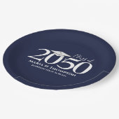 卒業式シンプルミニマモダンリストモルタルボード ペーパープレート (アングル)