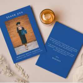 卒業式シンプルミニマリスト写真ありがとう ノートカード