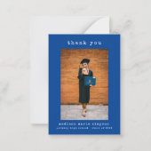 卒業式シンプルミニマリスト写真ありがとう ノートカード (正面)