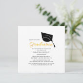 卒業式シンプルミニマル2025年グラードパーティー 招待状 (スタンド正面)