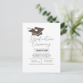 卒業式シンプル発表 ポストカード (スタンド正面)