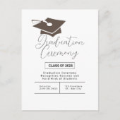 卒業式シンプル発表 ポストカード (正面)