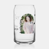 卒業式シンプル紅葉フォトアクア ガラス缶 (正面)