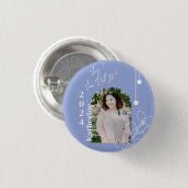 卒業式シンプル紅葉フォトラベンダー 缶バッジ (正面&裏面)