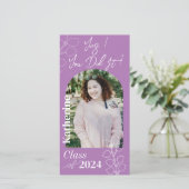 卒業式シンプル葉ラベンダー (スタンド正面)