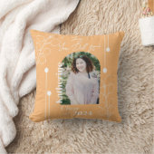 卒業式シンプル観葉写真オレンジ クッション (ブランケット)