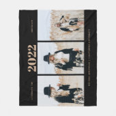 卒業式シンプル3写真 フリースブランケット (正面)