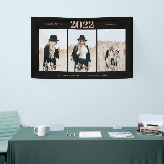 卒業式シンプル3写真 横断幕 (トレードショー)
