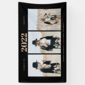 卒業式シンプル3写真 横断幕 (縦)