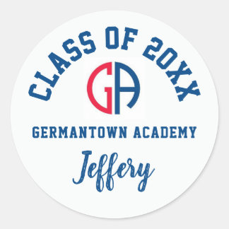卒業式シールGermantown Academyカスタム, ラウンドシール