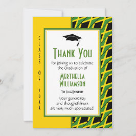 卒業式ジャマイカパーソナライズされたに感謝 サンキューカード