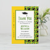 卒業式ジャマイカパーソナライズされたに感謝 サンキューカード (スタンド正面)