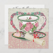 卒業式スイートコーヒー/紅茶パーティー- SRF 招待状 (正面/裏面)