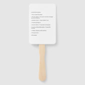 卒業式スケジュール ゲストプログラム - ハンドファン (裏面)