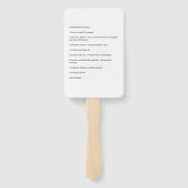 卒業式スケジュール ゲストプログラム - ハンドファン (裏面)