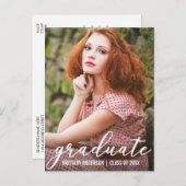 卒業式スタイリッシュパーティ招待状はがき インビテーションポストカード (正面/裏面)