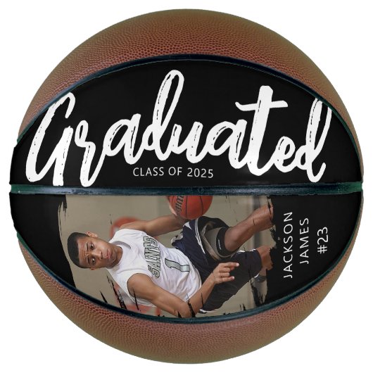 卒業式スタイリッシュブラシ付き効果写真 バスケットボール (正面)