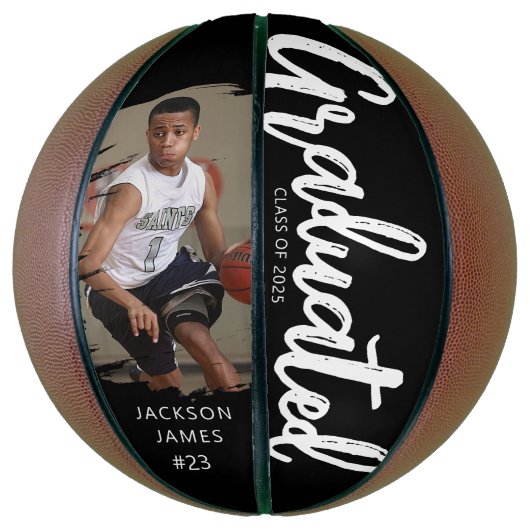 卒業式スタイリッシュブラシ付き効果写真 バスケットボール (縦)