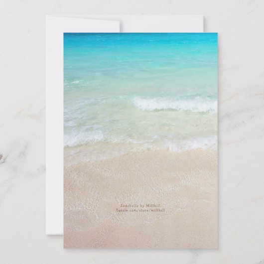 卒業式スターフィッシュ海n砂の写真のお知らせ 招待状 (裏面)