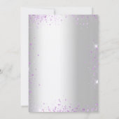 卒業式スミレ紫のキラキラ 招待状 (裏面)