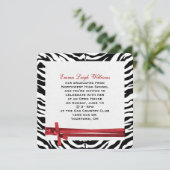 卒業式ゼブラフレーム 招待状 (スタンド正面)