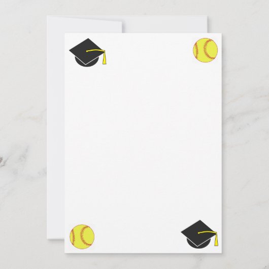 卒業式ソフトボール サンキューカード (裏面)