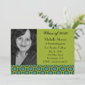 卒業式ターコイズグリーン 招待状 (スタンド正面)