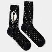 卒業式ダックスシュント（黒とタン） – かわいい犬 ソックス (右)