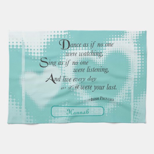 卒業式ダンス、ギフト、ハンナ キッチンタオル (横)