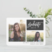 卒業式ツイン写真付き作業写真 案内状 (スタンド正面)