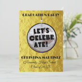 卒業式ディスコ祝ボールパーティー 招待状 (スタンド正面)