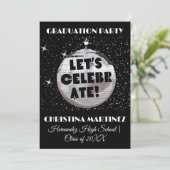 卒業式ディスコ祝ボールパーティー 招待状 (スタンド正面)