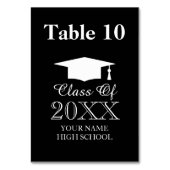 卒業式ディナーパーティーテーブル番号カードシンボルや象徴 テーブルナンバー (裏面)